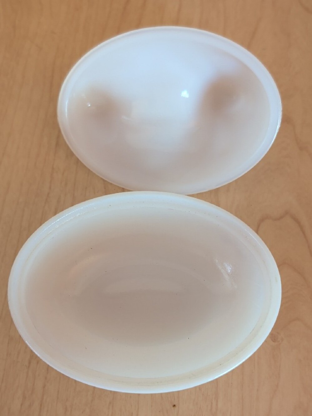 VTG. Hazel Atlas White Milk Glass Hen on Nest Trinket Dish - White - Picture 6 of 11